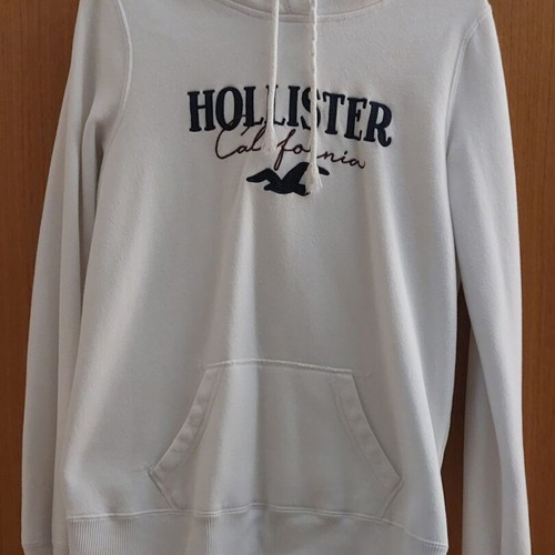 Hollister unisex white hoodie size M like new