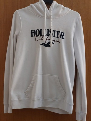Hollister unisex white hoodie size M like new