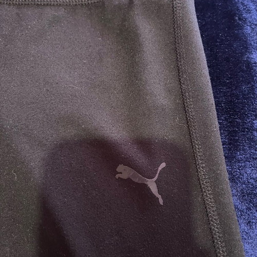 Puma leggings used, sewn in 2 places, size M, black and white