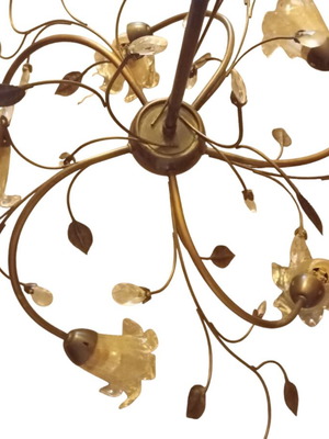 Bronze 5-Light Ceiling Lamp like new with Swarovski crystals