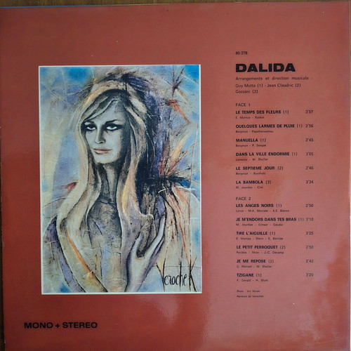 Dalida S/T 1969 Greek pressing vinyl LP Barclay 80 378