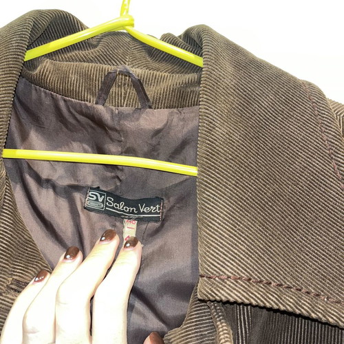 Vintage Salon Vert Brown Corduroy Jacket like new, 70s-80s