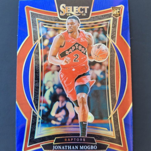 2024-25 Panini Select Concourse Jonathan Mogbo #87 Blue Prizm RC card like new