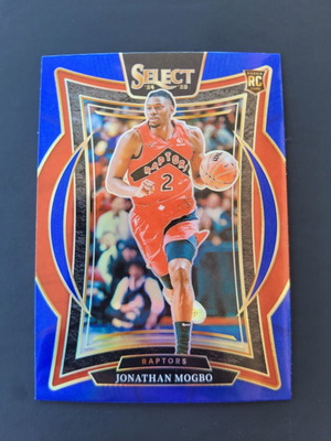 2024-25 Panini Select Concourse Jonathan Mogbo #87 Blue Prizm RC card like new