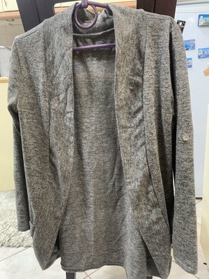 Italian women's cardigan, size S, grey