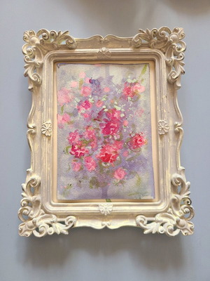 Artwork Rose Dream on watercolor paper, new, set of 2