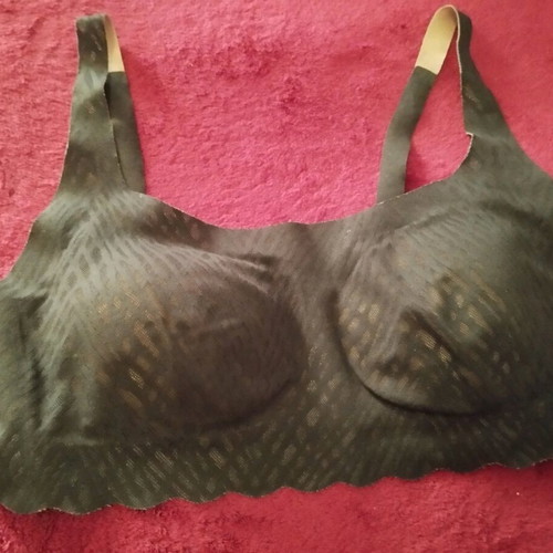 Soft bra large used, black