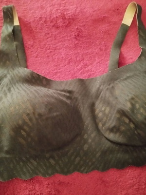 Soft bra large used, black
