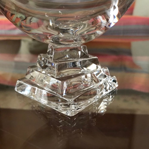JG Durand crystal bowl with base