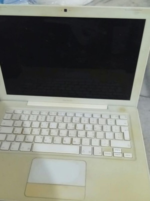 Apple MacBook white laptop