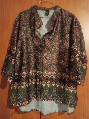 Boho shirt, multicolor, size M