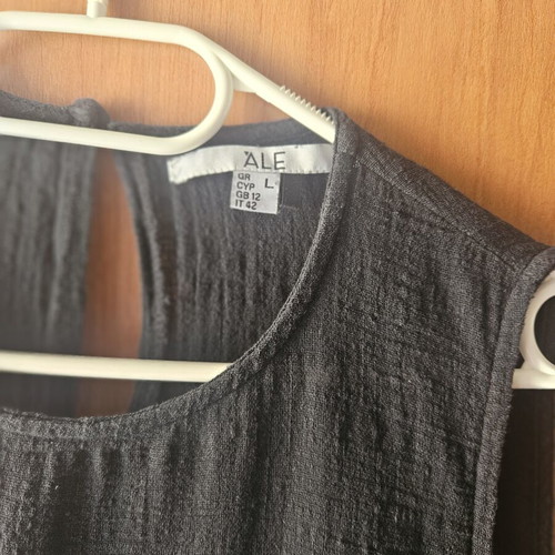 A.L.E. linen dress, black, size L with slip