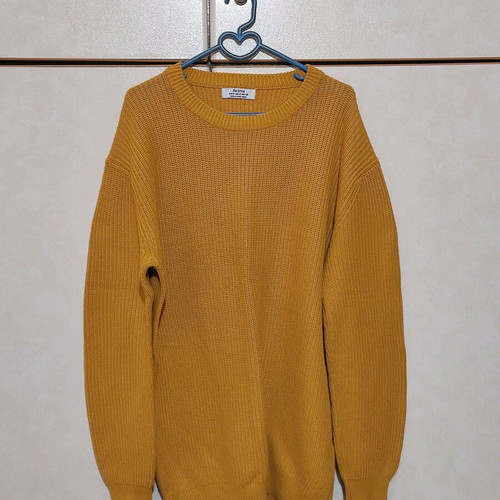 Bershka Men's Long-Sleeve Shirt Size M Like New Yellow