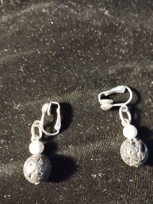 Earrings with clips used, multicolored