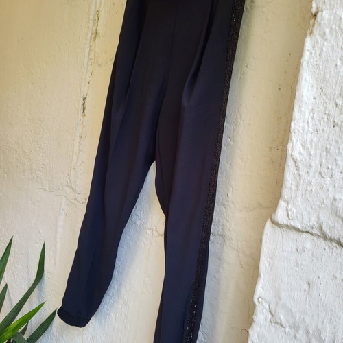 Marks & Spencer shiny black trousers size 12 long like new