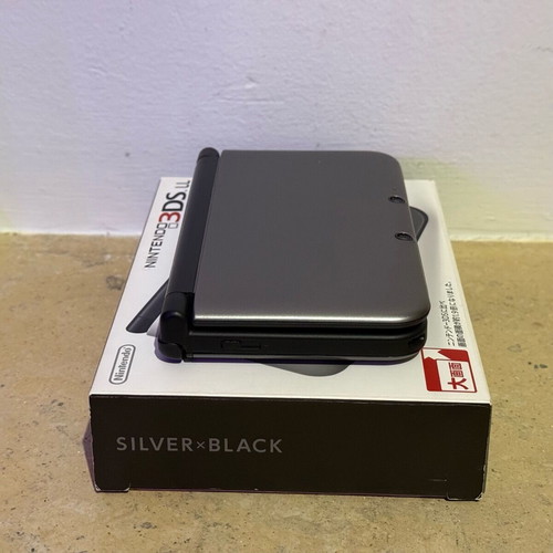 Nintendo 3DS XL Silver x Black console with games