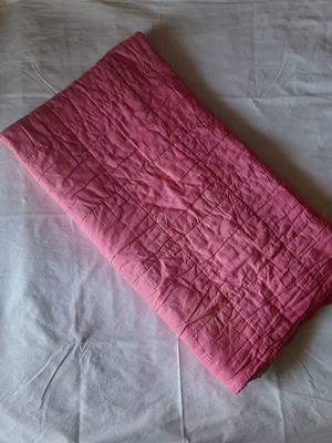 Double quilt used, thin reversible pink and green