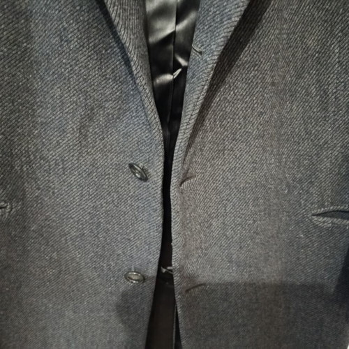 Men's wool coat gray like new, size XL