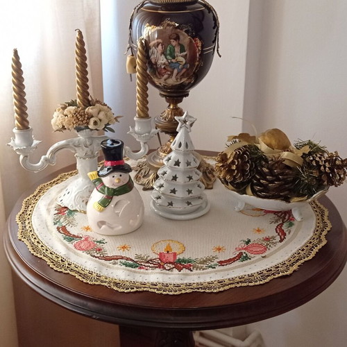 Handmade embroidery with Christmas theme like new