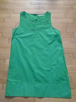Sfera midi green sleeveless cotton dress size Large like new
