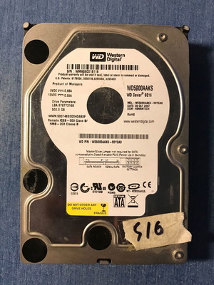 Western Digital Caviar SE16 500GB HDD 3.5" μεταχειρισμένο