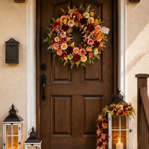 Handmade premium class artificial flower wreath