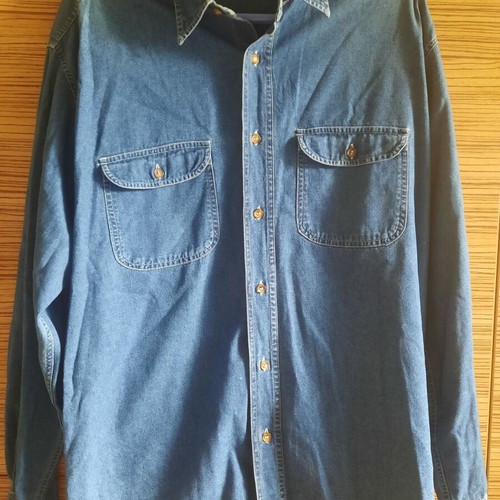 Gianni shirts men's long-sleeve shirt like new, blue, size L