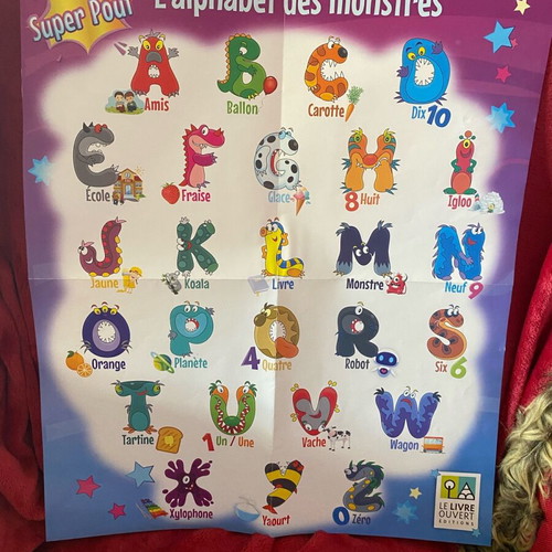 French alphabet poster used