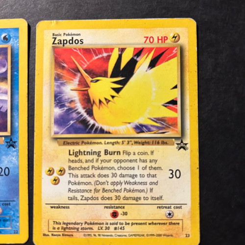 Pokémon cards Moltres Zapdos Articuno Wizards Black Star promos used