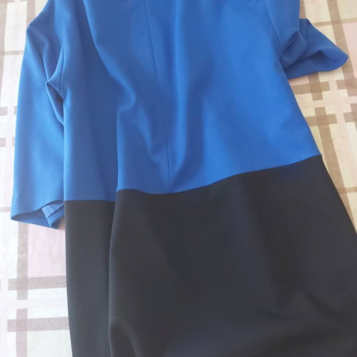 Calvin Klein colorblock coat jacket in royal blue and black, like new
