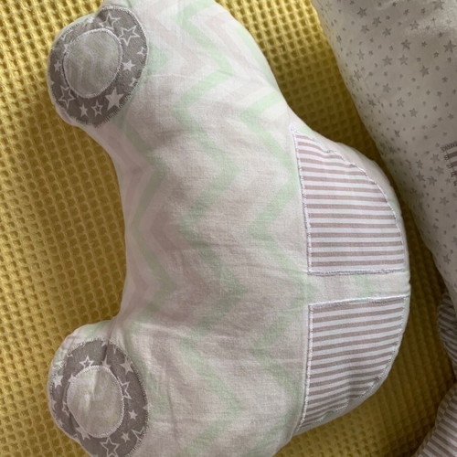 Children's pillows like new, set of 3 handmade with cotton fabrics