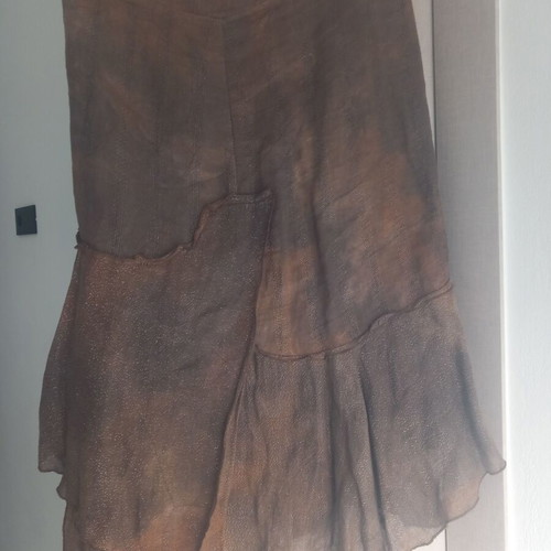 Midi brown flared skirt like new