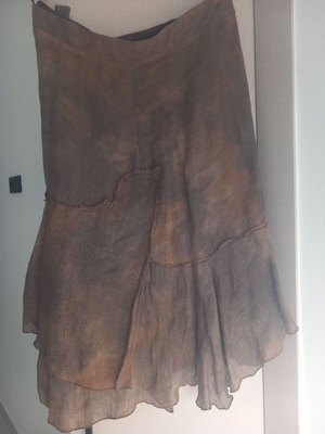 Midi brown flared skirt like new