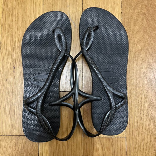 Havaianas Luna sandals black, like new, size 38-39