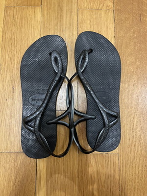 Havaianas Luna sandals black, like new, size 38-39