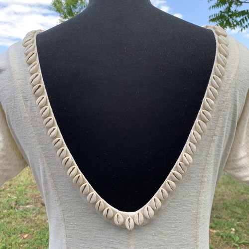 Dress embroidered with real shells like new, size M