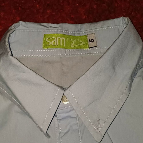 Sam 0-13 Boys' Shirt 14 Years 164 cm Slim Fit Blue Like New