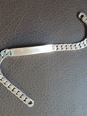 Silver 925 solid identity bracelet like new