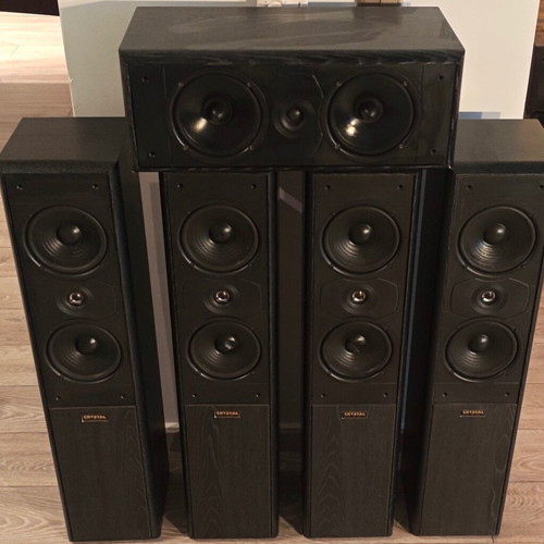 Crystal Audio home cinema speaker set, 4 floorstanding C31 XL, 1 center