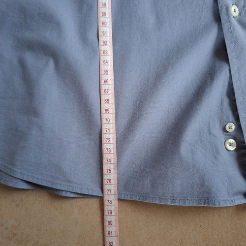 Benetton shirt used, cotton, blue, size XL