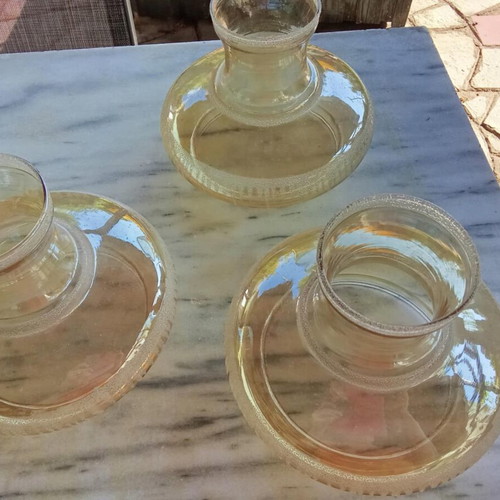 Vintage lamp glass shades like new, set of 3