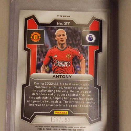 Antony Red Prizm card like new, Manchester United, Panini EPL 2023-24