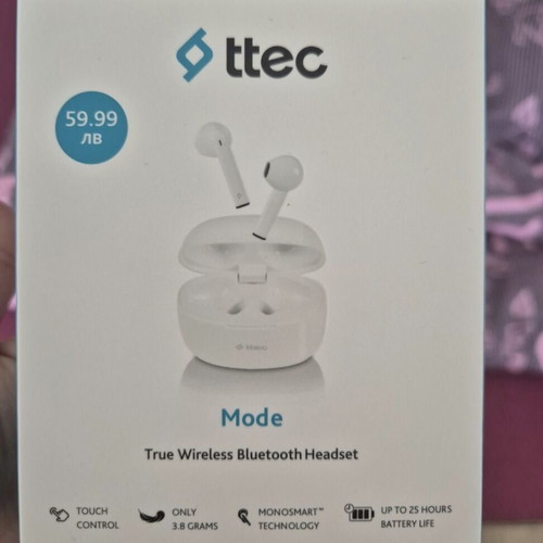 Ttec TWS Mode wireless earbuds, white