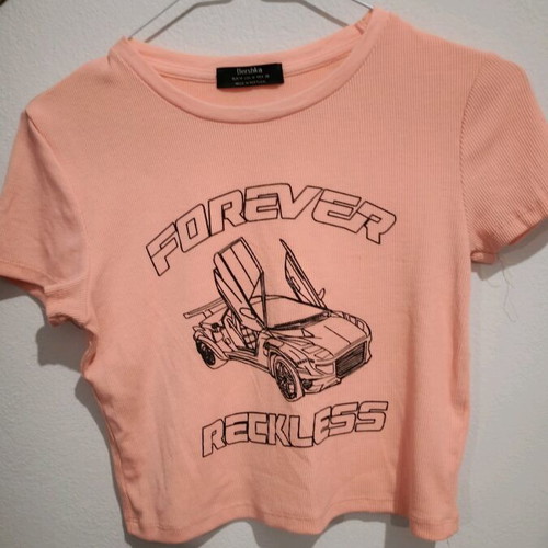 Bershka top like new, medium but tight fit, orange