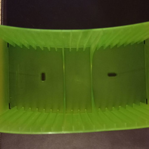 Acrylic tabletop case for CD and DVD used, 20 slots, green