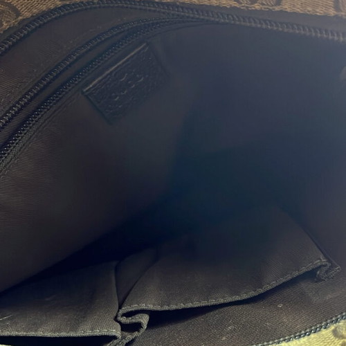 Gucci canvas messenger bag used, beige and brown crossbody