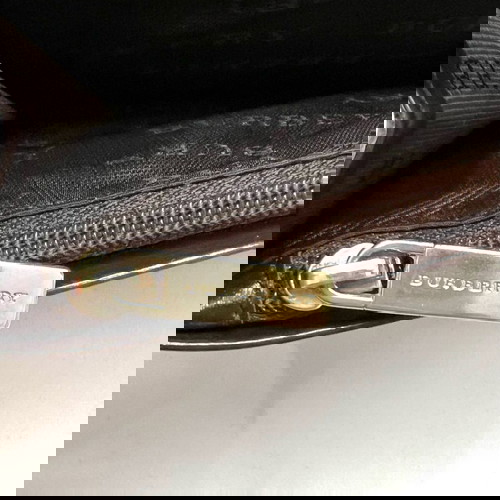 Портфейл Burberry от плат с капак употребяван, класически десен бежов и кафяв