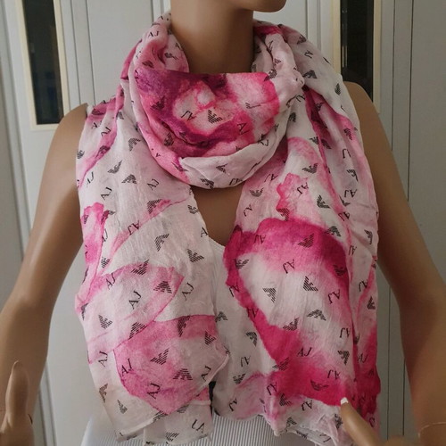 Armani Jeans beach scarf or pareo used, 100% viscose