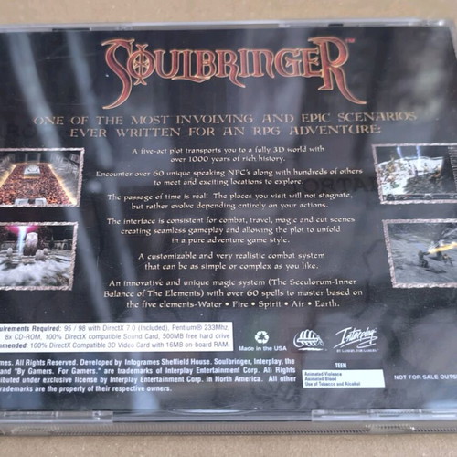 Soulbringer PC CD-ROM like new, Big Box