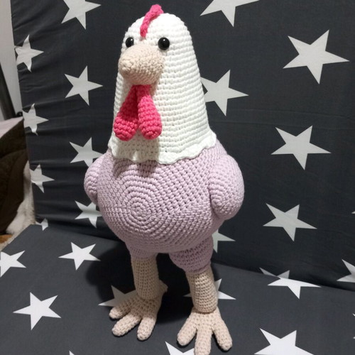 Chicken doll handmade knitted amigurumi new 35cm